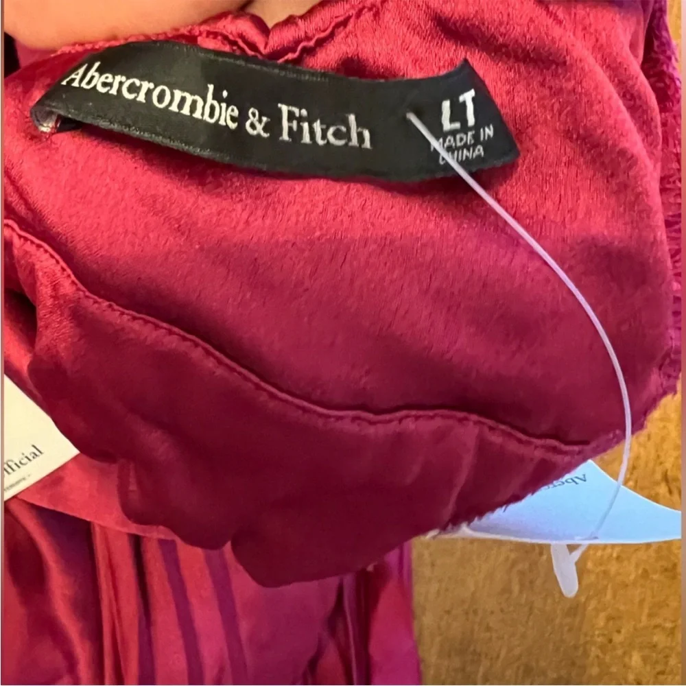Abercrombie & Fitch Fuchsia Halter Maxi Dress with Cutout Waist
